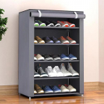 Tolmukindlast riidest mittekootud riidest jalatsiriiul Kingaalused Korraldaja Kapp Kodu Kingade hoidik Riiulid 6F hall