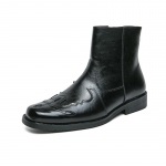 Meeste luksuskaubam&auml;rgi nahast kauboisaapad Trend Retro k&uuml;ljet&otilde;mblukk, terava otsaga klassikalise l&auml;&auml;ne kauboi klassikalise retrostiilis mugavad saapad 38 pruun