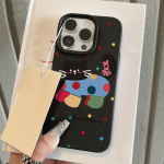 Telefoni&uuml;mbris iPhone 11 13 XR XS Max &uuml;mbrisele iPhone 12 14 15 16 Pro Max 12 Pro 15 Plus Nahast v&auml;rvitud veekindel kukkumis- ja kulumiskindel multikas iPhone 16 Pro Max valge