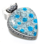 Natural K2 Blue Azurite Gemstone 925 Sterling Silver Jewelry Pendant 2.17 u5a28