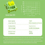 Premium Silent Linear Key Switch &ndash; kreemjas kollane pro virsik, kuumalt vahetatav V2 laim