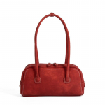 Suede Klassikaline Retro Baguette Kott Lihtne Br&auml;nd Luksus Mood Lukuga Disain &Otilde;lakott K&otilde;rgekvaliteediline Matt Khaki &Otilde;lakott punane