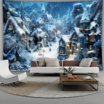 Talvehommiku P&otilde;hjap&otilde;der J&otilde;ulupuu Seinale Riputatav Vaip J&otilde;ulud Seinale Riputatav Puu Seinale Riputatav Imeilus J&otilde;ulupuu Kamin Kingitused 230x180cm
