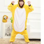 Meeste ja naiste s&uuml;gistalvise multifilmi Onesie Unisex r&uuml;&uuml; flanellist koduriided kapuutsiga lahtised vabaaja puhkeriided S must