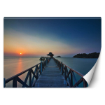 Taustapilt loojangust 100x70 sinine