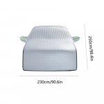 Tuuleklaasi p&auml;ikesevari Laiendatud k&uuml;lmakaitsega auto aknakaitse Tuuleklaasi kapuuts aastaringselt kaitse kaasaskantav autoriidest aken hall v&auml;rv