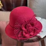 Naiste s&uuml;gis- ja talvine vildist m&uuml;ts, &uuml;mmargune &uuml;laosa, &uuml;hev&auml;rviline, Korea stiilis moodne lilleline naiste m&uuml;ts one size