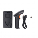 1D 2D v&ouml;&ouml;tkoodiskanner 2.4G BT USB juhtmeta ja juhtmega v&ouml;&ouml;tkoodilugeja kokkupandava kronsteiniga jaem&uuml;&uuml;giks