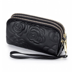 Pikk ehtsast nahast rahakott naistele, mitmekihiline lukuga k&auml;ekott, naiste kott, mobiiltelefonikott