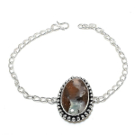 Boulder Chrysoprase Handmade 925 Sterling Silver Bracelet 7-8 e5v20