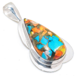 Spiny Oyster Handmade 925 Sterling Silver Jewelry Pendant 2.25 f3u62