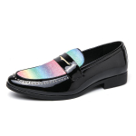 Meeste elegantsed kingad slip-on Nahast Vintage &Auml;ri Oxfordid Lame Pehme Tald Meeste Jalatsid Kevadine tutiga Mokassiinid Kingad Meestele 6 black