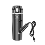 12V/24V Autok&uuml;tte tass Nutikas temperatuurikontroll Kohupiim Kuumutatud veekeetja Roostevabast terasest Kaasaskantav Autok&uuml;tte tass Termoskann gray