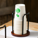 Tassihoidja Hoiukorraldaja Dekoratiivne rack-paberi jaoturi alus hotelli jaoks Black Single