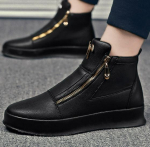 2024. aasta meeste suvised nahast k&otilde;rged tossud: Hingavad, paksu tallaga valged vabaajajalatsid 42 must