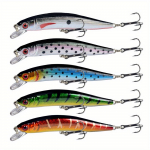 5tk 10cm/3,94tolli 8g/0,28oz Premium vastupidav Minnow kalap&uuml;&uuml;gi landikomplekt Realistic Crankbait Lures Bass Bait 5pcs