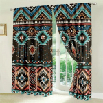 2 tk Mandala Boho Pimenduskardinad Boheemlaslikud Lilled Triibud Vardatasku Aknakardinad Magamistoa Elutoa jaoks Etniline Vintage Pat W150CM H166CM&Tab Top