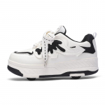 Poiste/t&uuml;drukute jalatsid ratastega Neljarattalised spordisaapad Ratasuisud saab eemaldada &otilde;pilaste uisukingad Spordijalatsid 34 valge/must