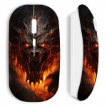 Souris - Maniacase - Dragon Noir Du Feu - Sans Fil - Optique - Cl&eacute; USB Wifi