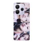 Coque - Maniacase - Xiaomi Redmi Note 14 5G - Noir - Souple - Groupe Blackpink