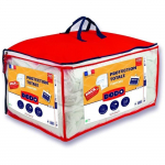 Pack couette 220x240 cm + 2 oreillers 60x60 cm + 2 prot&egrave;ges oreillers 60x60 cm - garnissage 100% Polyester - 350g/m&sup2; - blanc - DODO