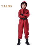 1 komplekt kombinesoon v&ouml;&ouml; ja kinnastega t&auml;iskasvanutele ja lastele, avar, taskutega, lukuga kinnis, &uuml;hes t&uuml;kis r&otilde;ivas, koomiksikost&uuml;&uuml;m cosplay jaoks 120 cm punane