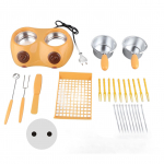 &Scaron;okolaadisulatuspott elektriline &scaron;okolaadifond&uuml;&uuml; sulatusmasin koos Double Pot Kitchen Tooliga USA L kollane