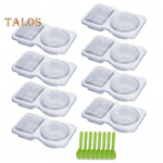 8 tk kastmekonteinerite komplekt Kahe kambriga maitseainekonteiner kaanega Kahvlid Mini plastikust suupistekonteinerid n&otilde;udepesumasinas pestav suupistekonteiner 8pcs