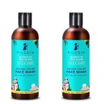 Pilgrim Volcanic Lava Ash Mild Face Wash Cleanser Pack of 2 (100ml x 100ml) for Deep Pore Cleansing, Oil Control, Pollution Defence,Dry
