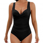 Naiste Monokini V-kaelusega Sling varrukateta &uuml;hes t&uuml;kis ujumistrikoo reguleeritavate vedrudega seljata k&otilde;rge v&ouml;&ouml;kohaga ujumisriided S kuninglik sinine v&auml;rv