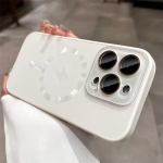 Magsafe Lightning AG matt&uuml;mbrise jaoks iPhone 16 15 14 Plus 13 12 Pro Max 11 kaamerakaitsega magnetiline juhtmevaba laadimiskate iPhone 16 Pro Max valge