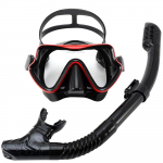 Sukeldumismaski snorgeldamiskomplekt t&auml;iskasvanutele karastatud klaasist scuba Professionaalne panoraam-snorgeldamisvarustuse ujumisharjutuste snorgeldamiskomplekt