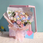 Roosiseebi lillekimp Kunstlik pulmalilled Emadep&auml;eva kingitus L&otilde;pukimp pakikotiga s&otilde;brap&auml;eva kingitus C