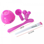 Plastic 4 in 1 DIY Facial Beauty Mask Bowl Women Ladies Cosmetic Tool Mixing Spong Brush with Stick Brush Set