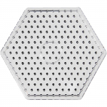 Plaque transparente pour perles &agrave; repasser Maxi - Hexagone - 17 cm