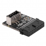 USB 3.0 to TypeE adapteri must pikendusplaat 20 kontaktiga p&auml;ise naissoost aktiivne muundur