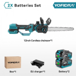 YOFIDRA harjadeta teleskoopvardaga elektriline kettsaag k&otilde;rge oksaga aia puidut&ouml;&ouml;tlemiseks m&otilde;eldud p&uuml;gamissaag Makita 18V-21V akule 2 Battery EU Plug