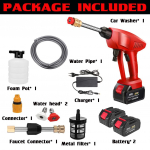 1000W 90BAR juhtmevaba k&otilde;rgsurvepesuri 388VF veep&uuml;stoli pihusti kaasaskantav pesuri vahugeneraator Makiti 18V aku jaoks punane