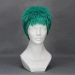 Roronoa Zoro Cosplay Parukas Anime L&uuml;hike Roheline Kohev Kuumuskindel S&uuml;nteetiline Juus Pelucas Parukad + Parukav&otilde;rk One Size