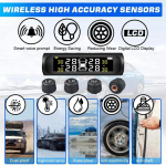 4 andurit auto Tpms rehvir&otilde;hu j&auml;lgimiss&uuml;steem p&auml;ikeseenergial t&ouml;&ouml;tav digitaalne LCD-ekraan Automaatne turvah&auml;ire tester autot&ouml;&ouml;stuse test