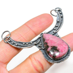 Rhodonite Handmade 925 Sterling Silver Jewelry Pendant 2.64 o0d44