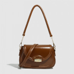 Naiste mood Kvaliteetne ni&scaron;ikott Sadulkott Prantsuse &Uuml;he &otilde;laga Messenger Kaenlaalune kott Retro V&auml;ike ruudukujuline kott 21cm*8cm*14cm pruun