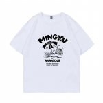 Suvine Lihtne Valge Kirjaprindiga L&uuml;hikeste Varrukatega Kpop Nanatour Femme T-s&auml;rk S.Coups Jeonghan The8 Y2k Naiste Puuvillane &Uuml;laosa &Uuml;lem&otilde;&otilde;duline XXXXL
