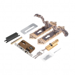 Euroopa stiilis retro alumiiniumsulamist vintage ukse lukk sisemine vargusvastane toa ukse lukk White