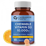 Karbamiid Forte D3-vitamiin 10000 IU | N&auml;rimistabletid D-vitamiiniga | D3 Toidulisand Luudele & Immuunsusele | Apelsinimaitse - 60 tabletti