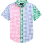 Polo Ralph Lauren SS24 Ruuduline Tr&uuml;kis &Uuml;he n&ouml;&ouml;biga Vabaaja L&uuml;hikeste Varrukate S&auml;rk Laste s&auml;rgid Mitmev&auml;rviline CWPOWOVY6820466-999 S