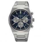SEIKO kvartsist KRONOGRAAF Safiir Roostevabast terasest Meeste k&auml;ekell SSB453P1 sinine