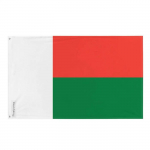 Drapeau - Madagaskar - 90 x 150 cm - Pol&uuml;ester - J&auml;lje rekto/verso - &OElig;illets en fer