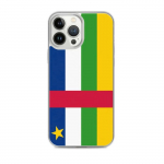 Coque iPhone - R&eacute;publique Centrafricaine - Drapeau - Souple - Mitmev&auml;rviline - TPU l&auml;bipaistev