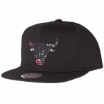 Casquette Mitchell & Ness Snapback - FLORAL INFILL Chicago Bulls - Noir - Homme